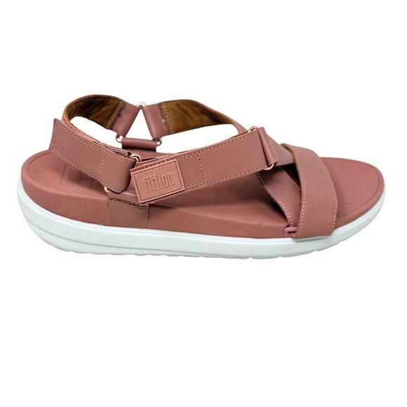 Fitflop Womens Loosh Dusty‎ Rose Pink Mauve Strappy Leather Sandals US 10 - Picture 5 of 13